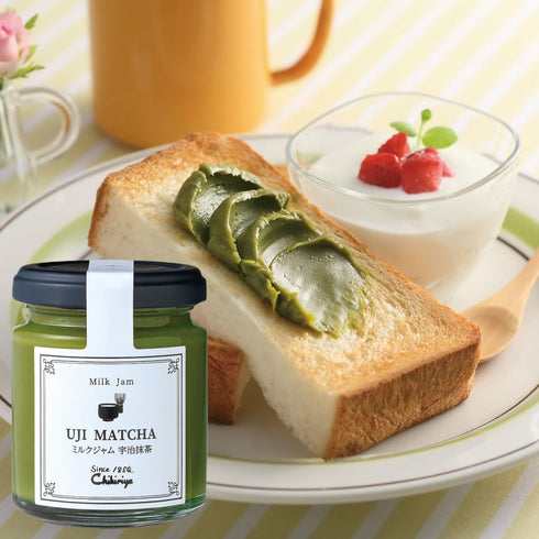 3.88 Oz, Chikiriya Uji Matcha Milk Jam, Premium Green Tea Spread with Hokkaido Milk, No Preservatives