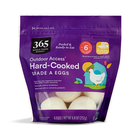 365 by Whole Foods Market , Hard Cooked Medium Grade A Eggs, 6 ct