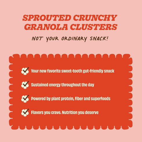 (3-Pack, Clusterbucks Superfood Clusters Grain-Free, Keto-Friendly Granola with Regeneratively Grown Sprouted Buckwheat