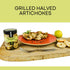 10.58 oz, Renna, Grilled Roasted Halved Artichokes preserved in oil, Heart, Mediterranean flavor, Specialty Imported