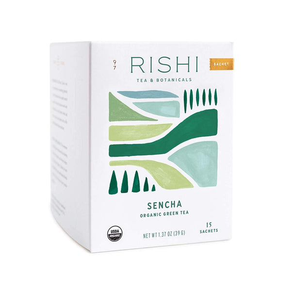 Rishi Tea & Botanicals Sencha Organic Green Tea, 15 sachets (Pack of