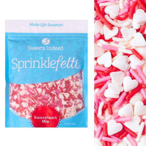 Sweets Indeed Valentines Day Sprinkles with Hearts | Bulk Jimmies Mix |