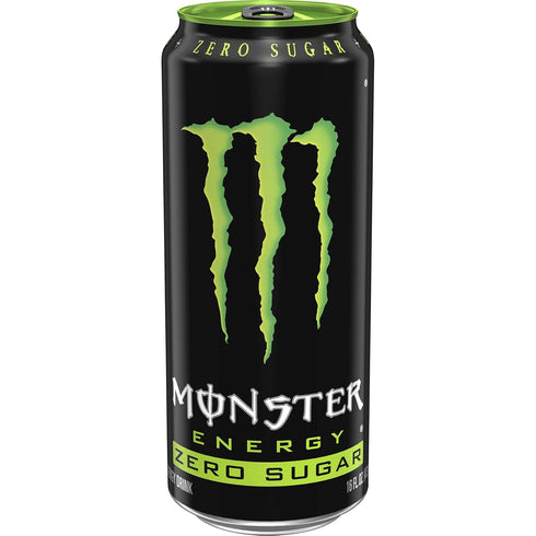16 (Pack 15), Monster Energy Zero Sugar, Green, Original, Low Calorie Energy Drink, Ounce of Can