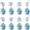 48pcs Blue Elephant Cupcake Toppers, Double Sided It is A Boy Picks for Elephant Theme Birthday Party Supplies