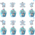 48pcs Blue Elephant Cupcake Toppers, Double Sided It is A Boy Picks for Elephant Theme Birthday Party Supplies