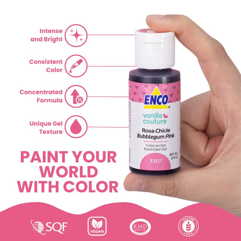 Yummy 9 Set 1.41 oz (40 ENCO Collection Food Coloring Gel each g) includes Cookie Decoration Guide
