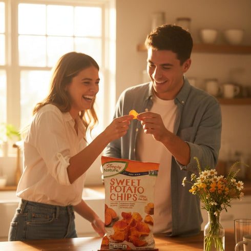 Generic 7 oz 2-CT Sweet Potato Chips with Sea Salt | Crunchy, Simple, Non-GMO Snack | Gluten-Free, Low Sodium, No
