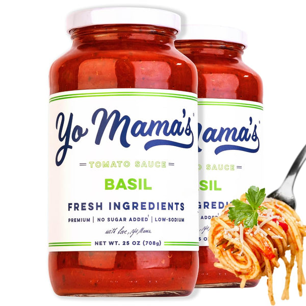 Yo Mama's Foods Keto Tomato Basil Pasta Sauce - Pack of (2)