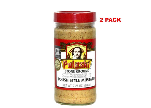 GRANDA Mustard,7.25 oz. 2 Pulaski Stone Ground Polish Style x pck