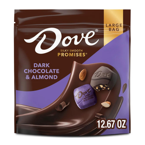 DOVE PROMISES Individually Wrapped Almond & Dark Chocolate Candy Assortment, 12.67 oz