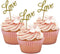LOVE Cupcake Toppers, Glitter Dessert Food Cake Picks for Baby Shower, Wedding, Engagement, Birthday Party Supplies