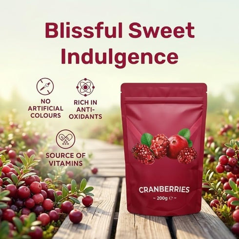 Generic Cranberry,200 Pack 1, Dried Gram, Of High Nutrient And Antioxidant No Added Preservatives.