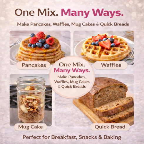 28g (8 oz) Dojo Fresh Homestyle Protein Pancake Mix, Plant-Based & Vegan, Protein per Serving, Non-GMO, Just Add Water
