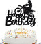 Qerleny Black Flash Happy Birthday Cake Topper, Sports Theme Cake Decoration for Birthday Party