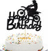Qerleny Black Flash Happy Birthday Cake Topper, Sports Theme Cake Decoration for Birthday Party