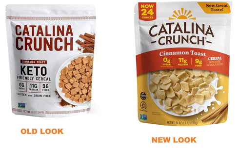 KD Chocolates 24oz cataliina crunch keto friendly cereal cinnamon toast bag