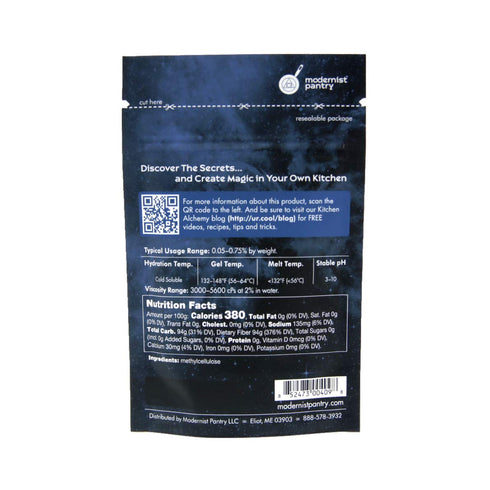 Pure Methylcellulose - High Viscosity, Non-GMO Vegan OU Kosher Certified, 50g/2oz