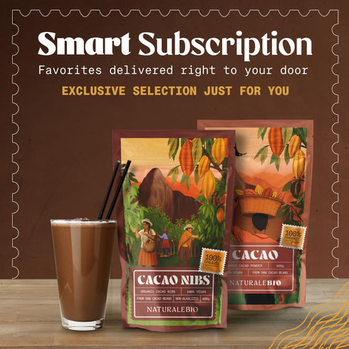 1 lb. NaturaleBio Cacao Nibs Organic Unsweetened, Non-Alkalized and Pure. Sugar-Free Dark Chocolate Chips Substitute.