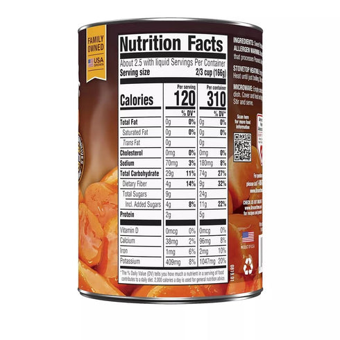 Bruce Foods 15oz (4 Pack) Bruce's Yams Sweet Potatoes in Syrup Cans