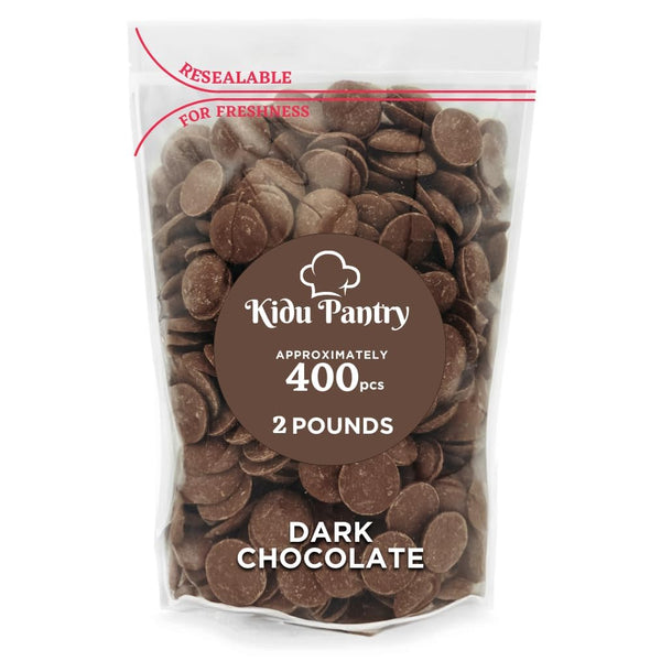 Kidu Pantry Melting Chocolate Wafers Bulk In Resealable Bag (Dark)
