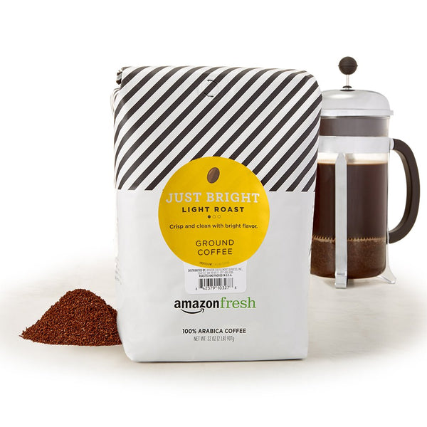 Amazon Fresh , Just Bright Ground Coffee, Light Roast, 32 Oz