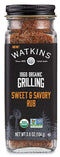 Watkins Organic Grilling Sweet and Savory Rub, Non-GMO, Kosher, 3.6 Oz, 1-Pack