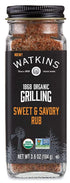 Watkins Organic Grilling Sweet and Savory Rub, Non-GMO, Kosher, 3.6 Oz, 1-Pack