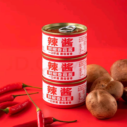 STARTZYK 80g 6 Mushroom Chili Sauce, Spicy Umami Chili Crisp with Mushrooms & Peppers, Asian Gourmet Chili Paste
