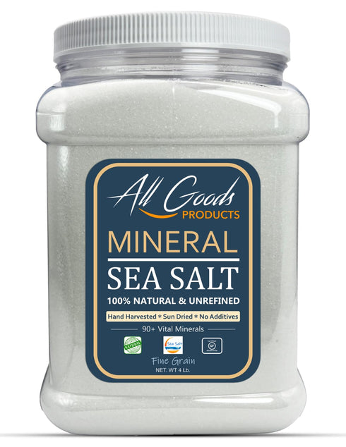 All Goods Mineral Sea Salt, Fine Grain 4 LB. From Baja California,