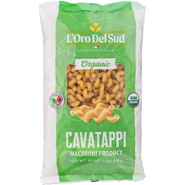 L'Oro Del Sud Organic Cavatappi Pasta, 100% Durum Wheat, Italian Pasta, Premium