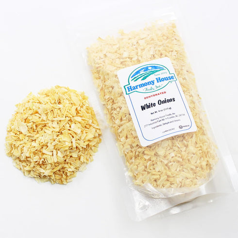 (4 oz, Harmony House Dried Onions, Chopped Dehydrated Vegetables For Cooking, Camping, Emergency Supply and More Zip