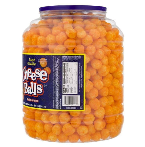 Generic 35 oz 2 lb Cheese balls. These poppable bites are great addition to party spreads or movie night snacks
