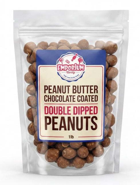 Peanut Butter Chocolate Coated Double Dipped Peanuts - 1 lb of Fresh