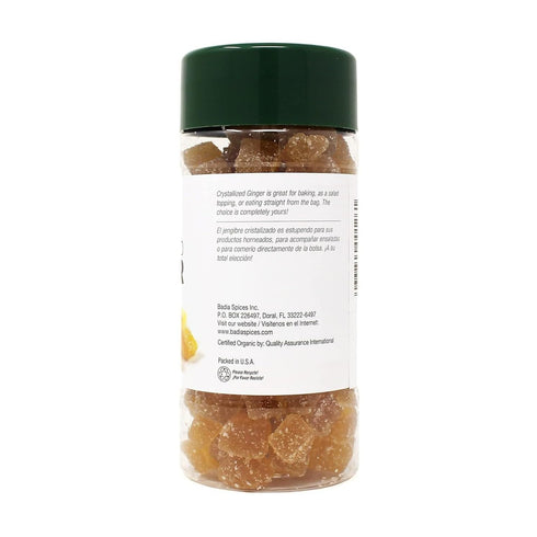 10 oz Badia Organic Crystallized Ginger, - Sweet & Spicy, Perfect for Baked Goods, Desserts, Sauces and Teas