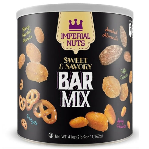 Imperial Nuts Sweet & Savory Bar Mix - Featuring Smoked Almonds, Pretzels, Toffee Peanuts,