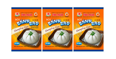 Vinh Thuan Dumpling Flour Mix Vietnamese Bot Banh Bao 1 Bag (14.1oz, Pack of