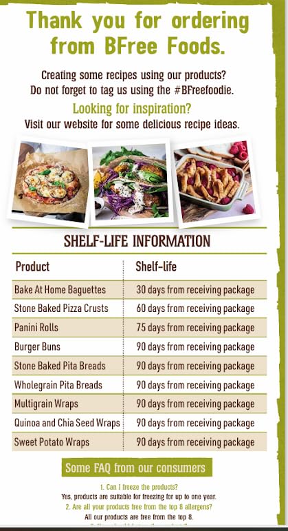7.76 OZ 4 (Pack 3) BFree Stone Baked Pita Breads, - Pita Breads