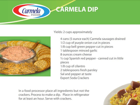 Carmela 5 oz (Pack 3) Chicken Sausage and Bouillon, Natural Smoke Flavor
