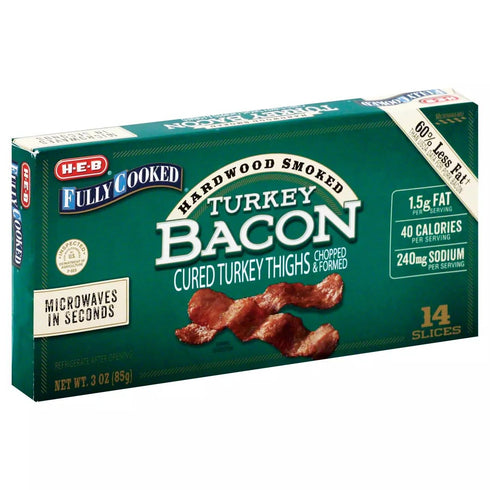 HEB Fully Cooked Turkey Bacon
