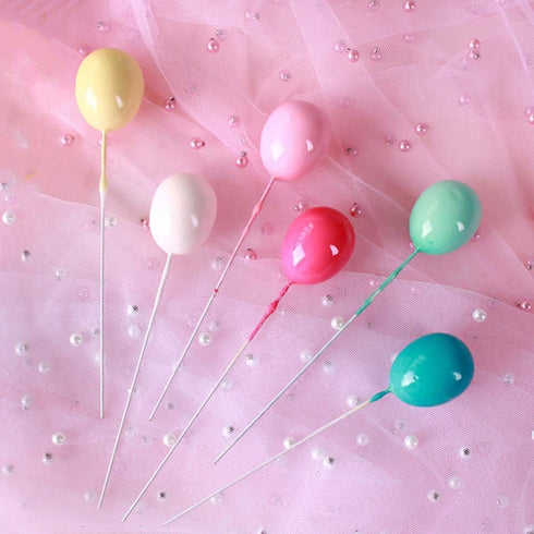 DIYASY Rainbow Cake Topper Kit, Cloud Balloon Birthday Wedding Cake Flags for Party Baking Decoration Supplies