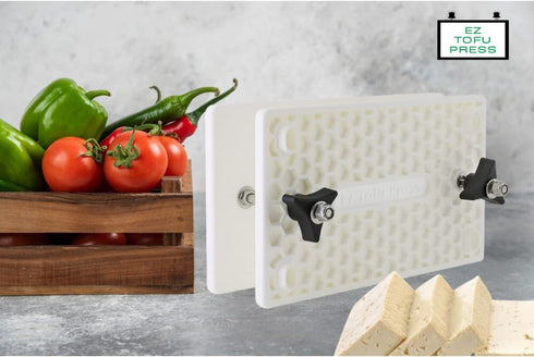 EZ Tofu Press- Best Tofu Press for Firm and Extra Firm Tofu | Easily Remove Water for Flavorful and Dense Tofu | Made