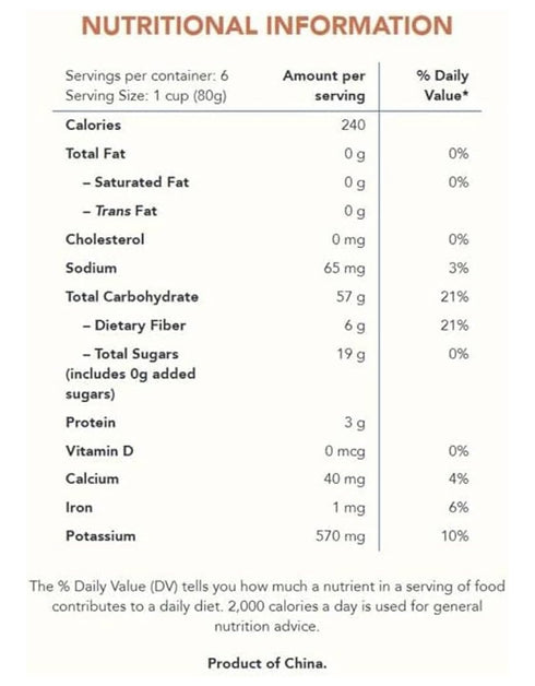 Generic 6 Pack, 17 oz Organic Sweet Potato Sticks, No Added Sugar, Vegan, USDA Organic