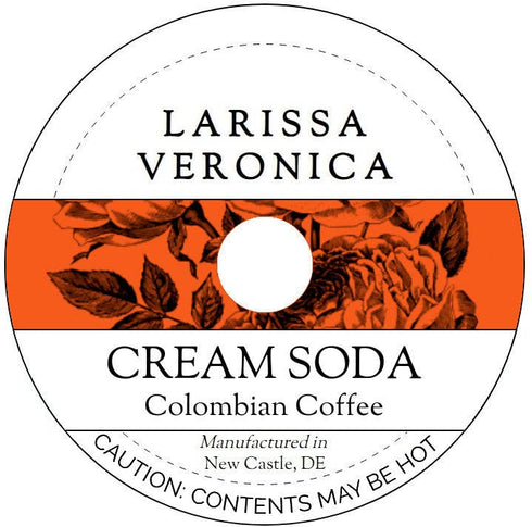 Larissa Veronica Cream Soda Colombian Coffee (Single Serve K-Cup Pods) (Gourmet, Naturally Flavored, Whole