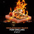8x8x1 ZK Himalayan Salt Cooking Block Plate with Steel Tray Holder- Food Grade Rock Salt for Grilling, Cutting