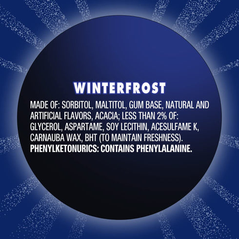ECLIPSE Gum Winterfrost Sugarfree Chewing Gum; Bulk; 2.9-Ounce; 60 Piece Bottle (4 Bottles)