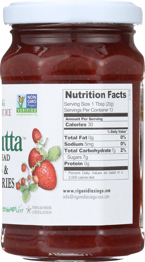 Fiordifrutta 8.82 Oz (3 Pack) Organic Strawberry Fruit Spread by