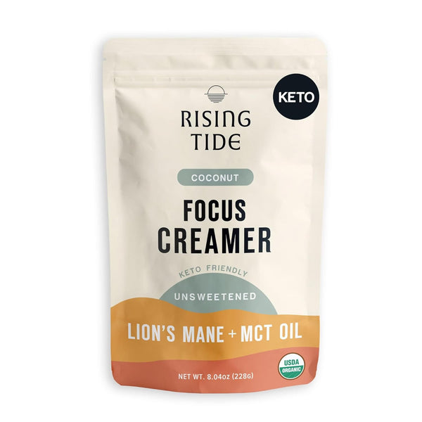 Rising Tide Organic Mushroom Superfood Creamer - Coconut Milk Powder, Lions Mane Mushrooms & MCT Oil, Dairy Free