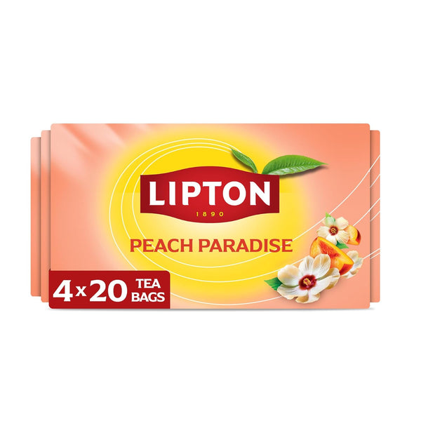 Lipton Peach Paradise Tea Bags, Caffeine Free Tea, Fruit and Herbal Tea,