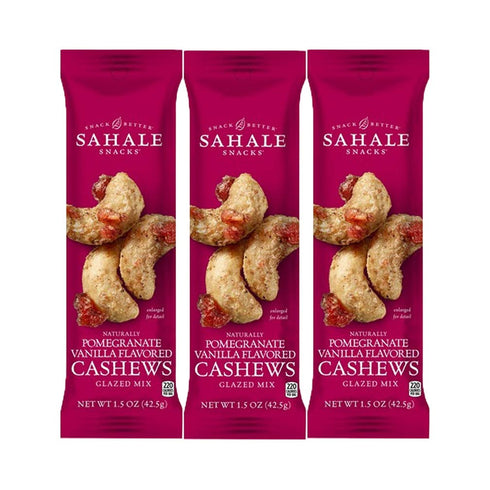 Sahale Snacks Pomegranate Vanilla Flavored Cashews Glazed Mix, 1.5 Ounces (Pack of