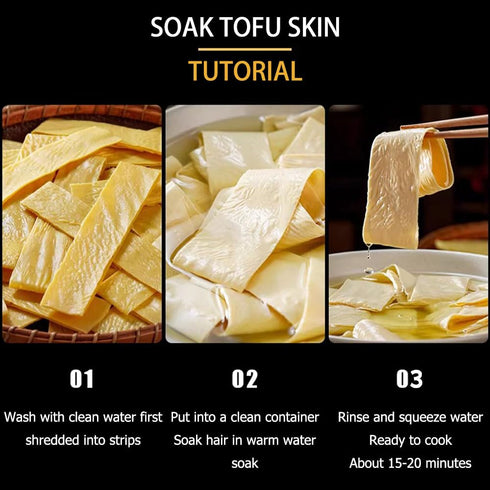Sheets,3.53Oz Bean Curd Sheets,The Top Layer Of Tofu Skin Has A Golden Color And A Soft And Refreshing Texture When